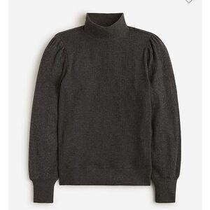 J. CREW Women’s Gray Mock Neck Ribbed Pullover Sweater XL Long Sleeve Soft NWT